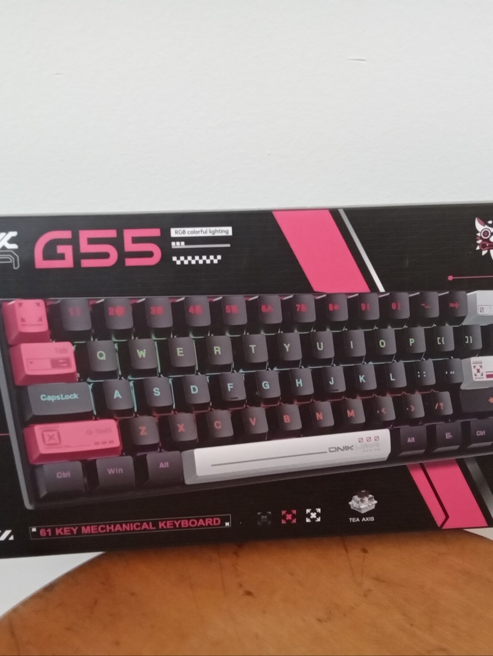 G55 Mechanical Gaming Keyboard - Pink & Black